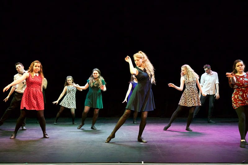 Musical Theatre students dancing on stage